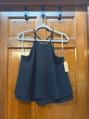 Millibon Black Double-Strap Flowing Camisole